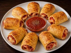 Pizza-Brötchen Salami